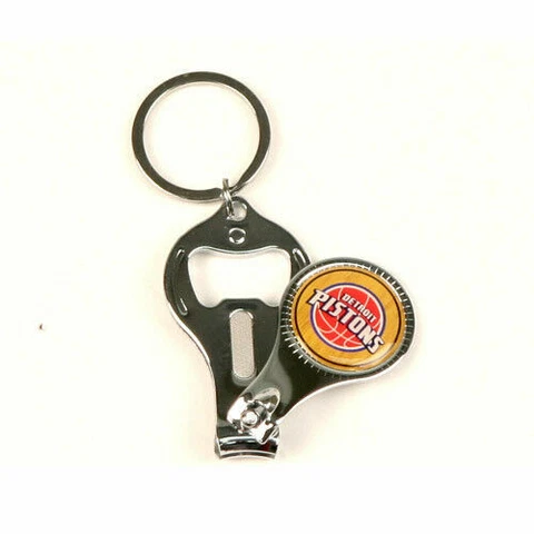 NBA Detroit Pistons 3 in 1 Keychain Nail Clipper Bottle Opener Free Ship Cover