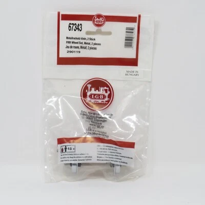 LGB 67343 Small Solid Wheel Sets 2 Axles G Scale Garden Trains - Image 1 of 3