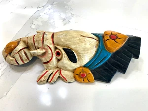 F1171 Hand Crafted Wooden Mask of Lord Ganesh Wall Hanging Made In Nepal - Picture 1 of 4