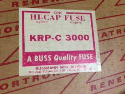FUSIBLE DE DOBLE ELEMENTO KRP-C-3000 BUSSMANN KRPC3000 120WR0007403 Foto 1 de 4