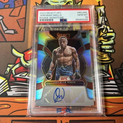 2023 Panini Select UFC Jeremiah Wells ROOKIE Signature Auto PSA 10 Low Pop! 🥵 - Image 1 of 2