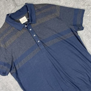 Billy Reid Shirt Mens 2XL XXL Gray Blue Polo Cotton Golf Knit Soft Casual Mens - Picture 1 of 8