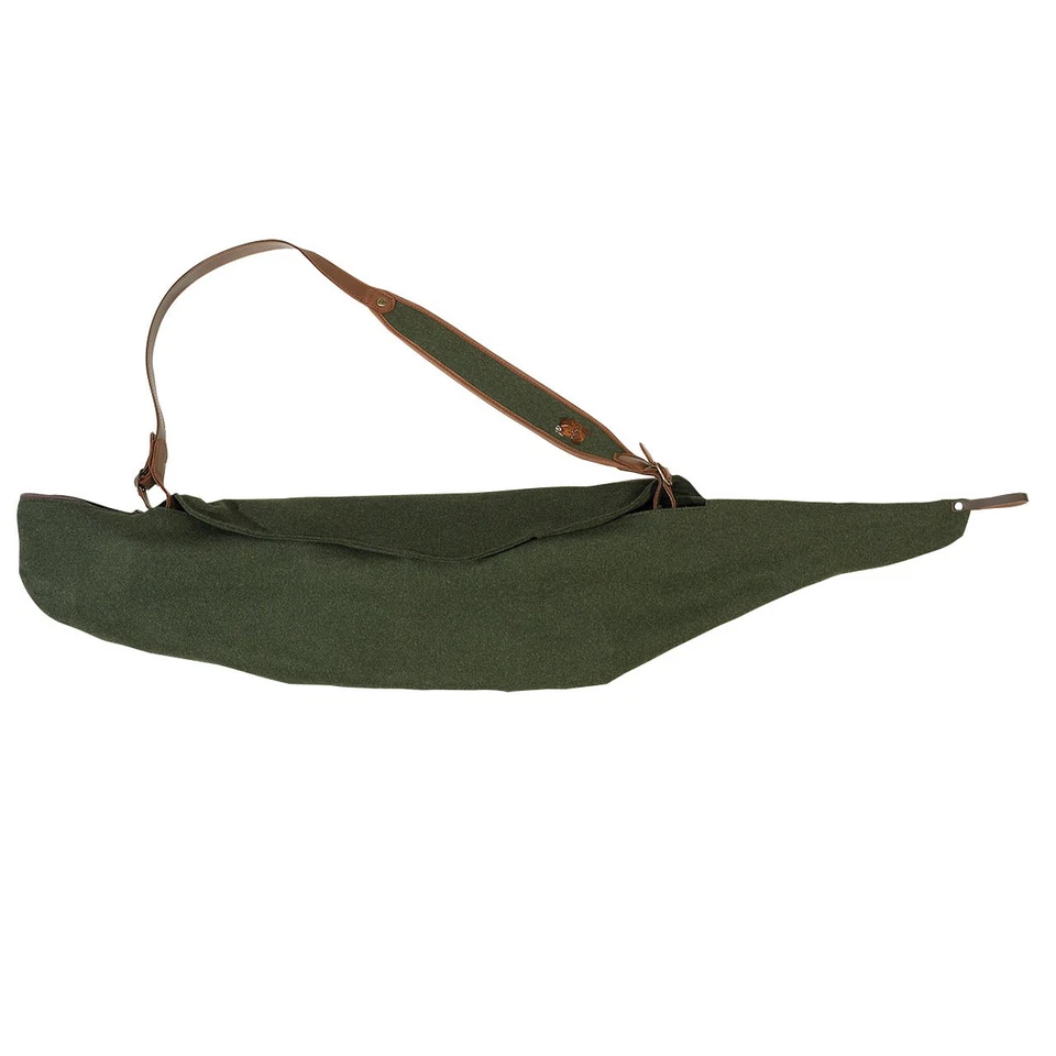 AKAH EXKLUSIV Futteral für Langwaffen 113cm "Pirsch" aus lautlosem Loden grün-braun
