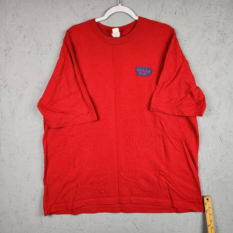 Camisa Café Selva Tropical De Colección Para Hombres 2XL Roja Trump Plaza Gráfico Atlantic City Años 90 Foto 1 de 4