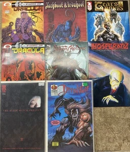 LOT OF 8 Horror Comic Books Blair Witch, Dracula, Nosferatu, SOME SIGNED! - Picture 1 of 10