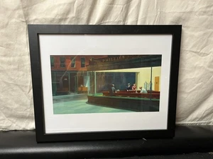 Edward Hopper "Nighthawks 1942" recién enmarcado personalizado arte americano - Imagen 1 de 7