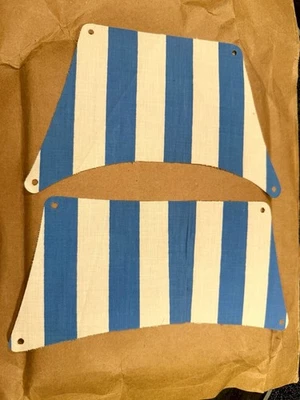 Lego Tela Velas 27x17 30x15 Azul Blanco Rayas Barco Tela Piratas 6274 Foto 1 de 4