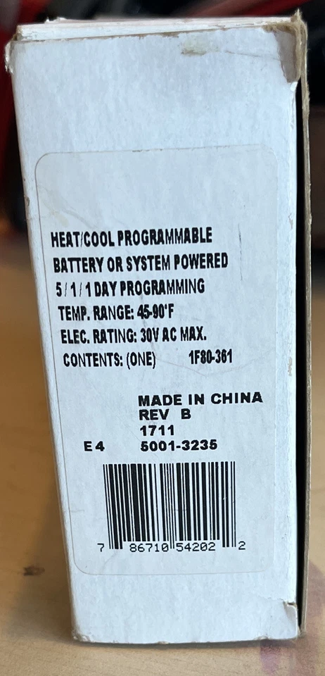 White-Rodgers Comfort-Set 80 Single Stage 5+1+1 Day Programmable Thermostat 1H/1 - Image 1 of 4