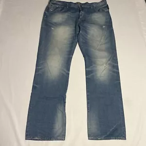 Jeans PRPS uomo 38 Barracuda invecchiato blu bottoni mosca gamba dritta - Foto 1 di 14