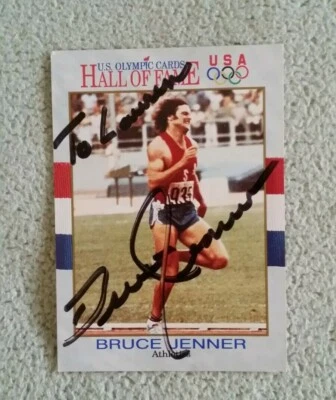 1991 BRUCE JENNER signed US Olympic Hall of Fame Card #33 - Image 1 of 2