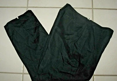 DAVID N. - SIZE 6 - BLACK - LINED LINEN SIDE ZIPPER FLAT FRONT PANTS - Image 1 of 4