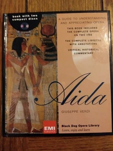 AIDA Giuseppe Verdi 2 CD Hardcover Book Set - Black Dog Opera Library EMI (NEW) - Bild 1 von 4