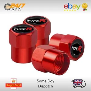 Ventilschaft Staubkappen | Rot Metall | passend für Honda Type R Civic Accord Integra - Bild 1 von 1