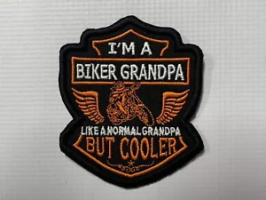 SU MISURA Toppa Biker Ricamata Nonno - Foto 1 di 2