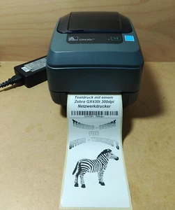 GX43-102420-150 mit variablem Papiersensor Zebra Drucker GX430t, 300dpi LAN, USB - Bild 1 von 4