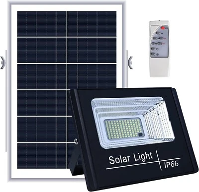 Luces Solares Exterior, 56 LED Luz Solar Seguridad con Mando a Distancia, Solar... Foto 1 de 4