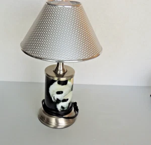 JS PANDA LAMP WITH METAL SHADE DESK LAMO 16X 10 INCH - Picture 1 of 8
