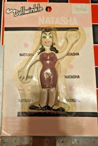 Natasha Bullwinkle and Friends Rubber Bendable Figure Vintage 1986 Jesco - Picture 1 of 4