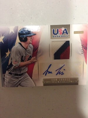 Sam Travis 2013 Panini USA Auto 3 Color Jersey /20  - Image 1 of 3