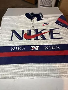 Vintage Nike White Tag AOP Poloshirt Sport - Bild 1 von 24