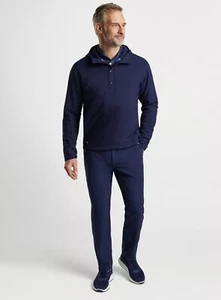 PETER MILLAR Men’s APPROACH INSULATED HALF SNAP HOODIE PULLOVER JACKET, XL - Picture 1 of 14