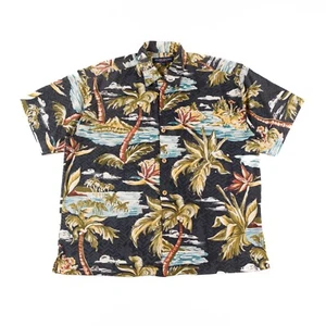 Quiksilver Hawaiian Shirt Mens MEDIUM Blue Short Sleeve Silver Edition USA Made - Picture 1 of 12