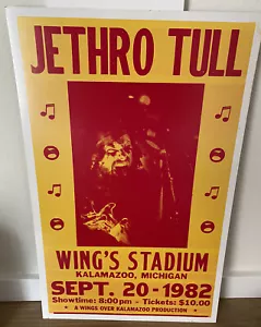 JETHRO TULL Concert Poster 1982 Wing’s Stadium Classic Rock Decor 22x14 - Picture 1 of 1