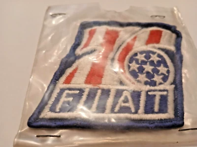 EMBROIDERED VINTAGE FIAT 76  PATCH 3 INCHES BY 3 INCHES PACK OF ONE - Image 1 of 2