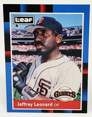1988 LEAF JEFFREY LEONARD . SAN FRANCISCO GIANTS #118 - Image 1 of 2