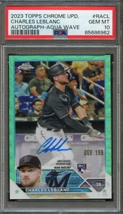 BB - 2023 - Topps Chrome - Aqua Wave - Charles Leblanc - PSA 10 - #RACL - Picture 1 of 2
