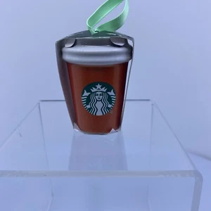 Starbucks Holiday Red Glitter Coffee Mug Christmas Ornament Set - Picture 1 of 4