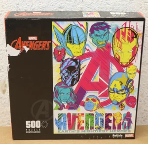 Buffalo Games Marvel: Earth's Mightiest Heroes 500 Piece Jigsaw Puzzle - Picture 1 of 5