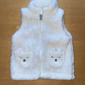 Chaleco con cremallera completa Carter's Infant Girl oso difuso (6 meses) - Imagen 1 de 6