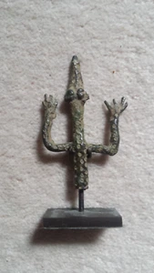 A SPECTACULAR GAN CROCODILE BRONZE, african, tribal, lobi - Picture 1 of 5