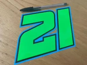 Franco Morbidelli Race Number 21 (Large) - UK SELLER - Flo Green - Picture 1 of 1