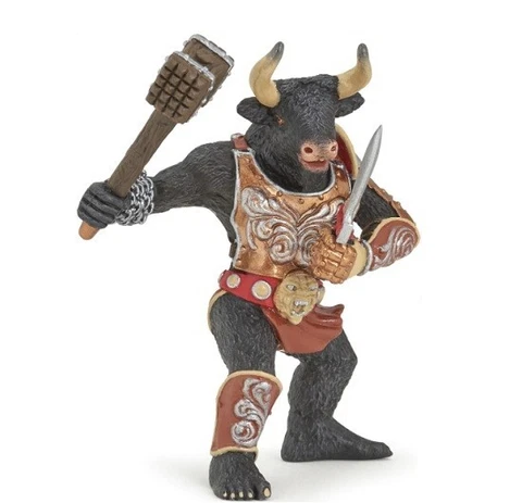 Minotaur - 4" tall - Papo Action Figures Knight Warrior #38931 New NIB Cover