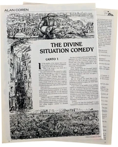 Divine Comedy Dante Parody "Divine Situation Comedy" 1986 Punch 3pg - Bild 1 von 1