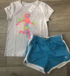 girls Justice TCP lot of 2 Shirt Shorts Size:5/6 EUC/NEW/NWT - Picture 1 of 4