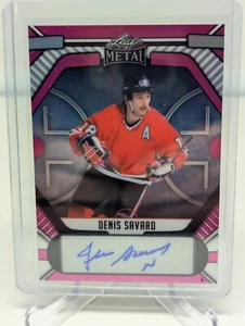 2025 Leaf Metal Hockey Legends #BA-DS1 Denis Savard Pink Auto #'d 2/5 - Picture 1 of 2