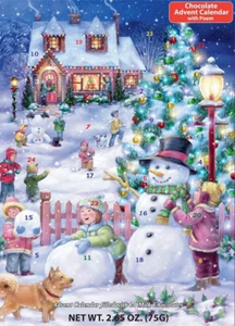 Snowman Celebration Chocolate Advent Calendar (Countdown to Christmas),2.65 OZ - Picture 1 of 5