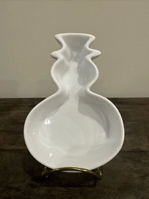 Crate & Barrel Snowman Small Baking Dish Ceramic Mold 5.5" Porcelain Christmas - Image 1 of 4