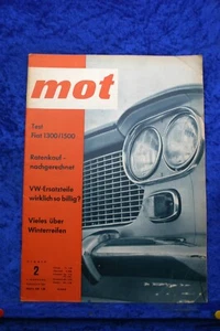 MOT 2/62 Fiat 1300/1500 Karmann Ghia DKW Wartburg luxury Heinkel 150 VW 1500 - Picture 1 of 2