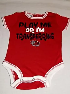 Baby Boys Outfit Gamecocks Infant Size 0-3 3-6 6-9 Months NEW Bodysuit Garnet - Picture 1 of 12