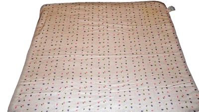 Vintage Baby Receiving Blanket Pastel Pink-Multi-Color Beatles Reversible    287 - Image 1 of 3