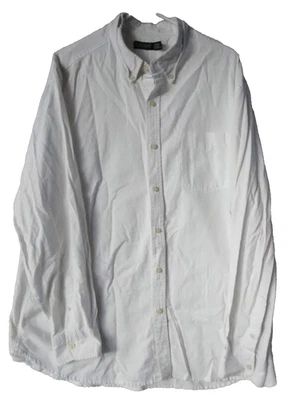 Camisa de vestir para hombre XL descolorida gloria manga larga abotonada hombre top blanca Foto 1 de 4