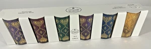 Tazzine da tè in vetro marocchino multicolore motivo oro nuove set di 6 nuove con scatola - Foto 1 di 6