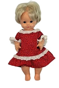 Vtg 1969 Mattel Tender Love Rubber Baby Doll Blue Eyes Drinks & Wets W/Clothing - Picture 1 of 24