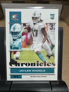 Tarjeta de novato radiocontrol Jaylen Waddle Miami Dolphins WR 2021 Panini Chronicles #76 - Imagen 1 de 2