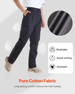  Pantalones FR para hombre, 9 oz 100 % algodón, pantalones cargo ignífugos con múltiples bolsillos - Imagen 1 de 10