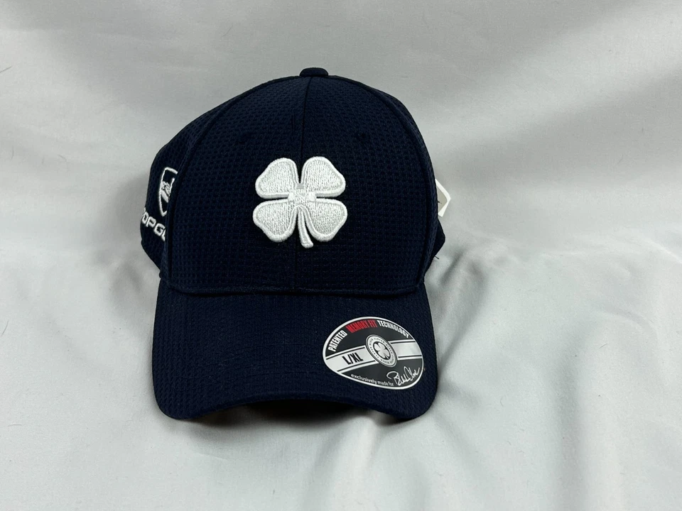 Black Clover Live Lucky Flex Waffle 12 White Navy Fitted L/XL Golf Hat/Cap - NWT - Image 1 of 4